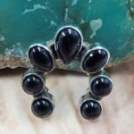 Black Onyx 0.75" Sterling Silver Pendant (RS70-46)