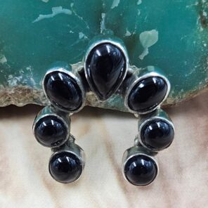 Black Onyx 0.75" Sterling Silver Pendant (RS70-46)