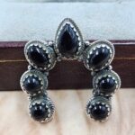 Black Onyx 1.25" Sterling Silver Pendant (RS70-49)