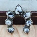 White Buffalo Turquoise 1.25" Sterling Silver Pendant (RS70-50)
