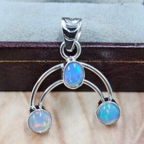 Ethiopian Opal 1.25" Sterling Silver Pendant (RS70-30)