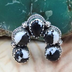White Buffalo Turquoise 0.75" Sterling Silver Pendant (RS70-53)