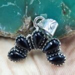 Black Onyx 1" Sterling Silver Pendant (RS70-34)