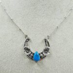 Kingman Turquoise Sterling Silver Necklace (REXT170-4)