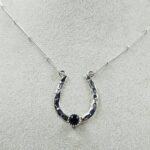 Black Onyx Sterling Silver Necklace (REXT170-7)