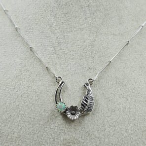 Ethiopian Opal Sterling Silver Necklace (REXT170-15)