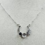 Black Onyx Sterling Silver Necklace (REXT170-16)