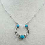 Kingman Turquoise Sterling Silver Necklace (REXT170-17)