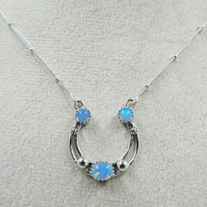 Ethiopian Opal Sterling Silver Necklace (REXT170-18)