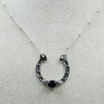 Black Onyx Sterling Silver Necklace (REXT170-21)