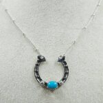 Kingman Turquoise Sterling Silver Necklace (REXT170-22)