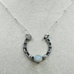 Ethiopian Opal Sterling Silver Necklace (REXT170-24)