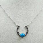 Kingman Turquoise Sterling Silver Necklace (REXT170-25)