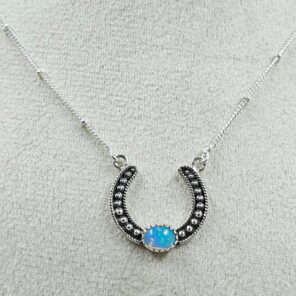 Ethiopian Opal Sterling Silver Necklace (REXT170-26)