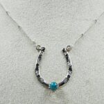Kingman Turquoise Sterling Silver Necklace (REXT170-29)