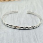 Plain Silver Southwest Bangle Size 6" Adjustable Sterling Silver Bangle (RS88-22)