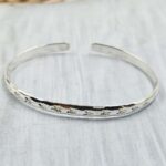 Plain Silver Southwest Bangle Size 5.5" Adjustable Sterling Silver Bangle (RS88-24)