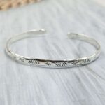 Plain Silver Southwest Bangle Size 5.5" Adjustable Sterling Silver Bangle (RS88-25)