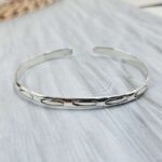 Plain Silver Southwest Bangle Size 5.5" Adjustable Sterling Silver Bangle (RS88-33)