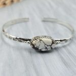Wild Horse Jasper Southwest Bangle Adjustable Sterling Silver Bangle (REXT93-23)