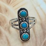 Kingman Turquoise 925 Sterling Silver Ring (REXT171-10)