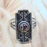 Pink Dahlia Turquoise 925 Sterling Silver Ring (REXT171-14)