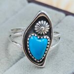 Kingman Turquoise 925 Sterling Silver Ring (REXT171-16)