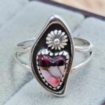 Red Rose Dahlia 925 Sterling Silver Ring (REXT171-17)