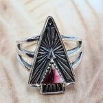 Red Rose Dahlia 925 Sterling Silver Ring (REXT172-6)