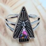 Pink Dahlia Turquoise 925 Sterling Silver Ring (REXT172-8)