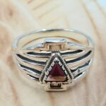 Red Rose Dahlia 925 Sterling Silver Ring (REXT172-11)
