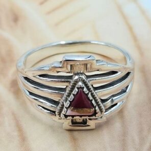 Red Rose Dahlia 925 Sterling Silver Ring (REXT172-11)