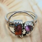 Pink Dahlia Turquoise 925 Sterling Silver Ring (REXT172-17)