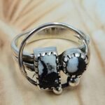 White Buffalo Turquoise 925 Sterling Silver Ring (REXT172-19)