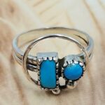 Kingman Turquoise 925 Sterling Silver Ring (REXT172-20)