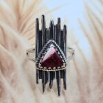 Red Rose Dahlia 925 Sterling Silver Ring (REXT173-4)
