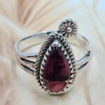 Red Rose Dahlia 925 Sterling Silver Ring (REXT173-10)