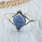 Blue Opal 1.5" 925 Sterling Silver Bracelet (REXT119-278)