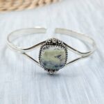 Chrysoprase 1" 925 Sterling Silver Bracelet (REXT119-279)