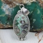 Variscite  1.75" 925 Sterling Silver Pendant (REXT119-261)