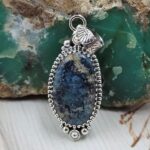Sodalite 1.75" 925 Sterling Silver Pendant (REXT119-262)