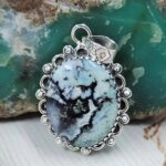 Variscite 1.5" 925 Sterling Silver Pendant (REXT119-267)
