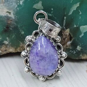 Purple Rainbow Moonstone 1.25" 925 Sterling Silver Pendant (REXT119-271)