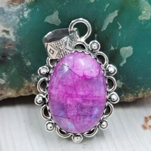 Pink Rainbow Moonstone 1.25" 925 Sterling Silver Pendant (REXT119-272)