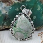 Chrysoprase 1.5" 925 Sterling Silver Pendant (REXT119-275)