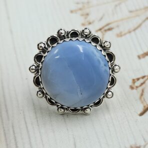 Blue Opal Size US 7 Sterling Silver Ring (REXT110-206)