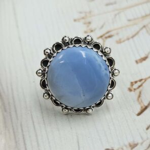 Blue Opal Size US 7 Sterling Silver Ring (REXT110-206)