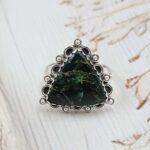 Green Opal Size US 10 Sterling Silver Ring (REXT110-183)