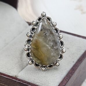 Septarian Size US 8 Sterling Silver Ring (REXT110-209)