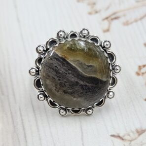 Septarian Size US 6 Sterling Silver Ring (REXT110-207)